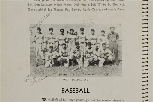 1935 Ted Williams Signed High School Yearbook